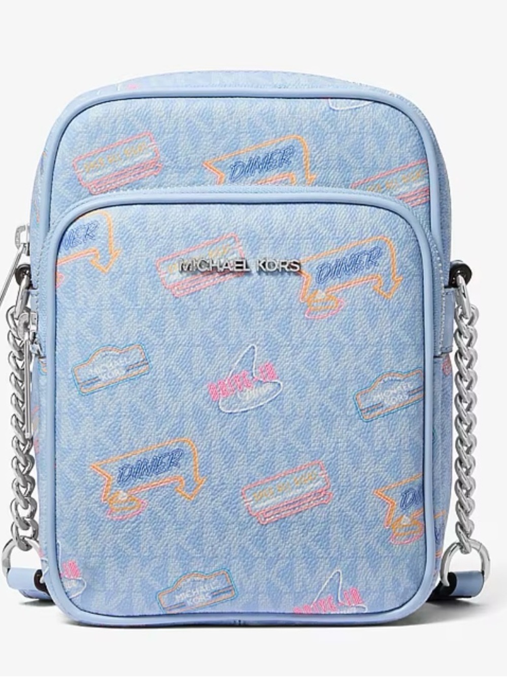 Michael Kors Jet Set Crossbody Drive In Diner blue